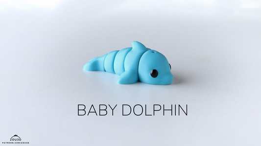 Tiny Dolphin – 3D Printed, Articulated, and Super Wiggly