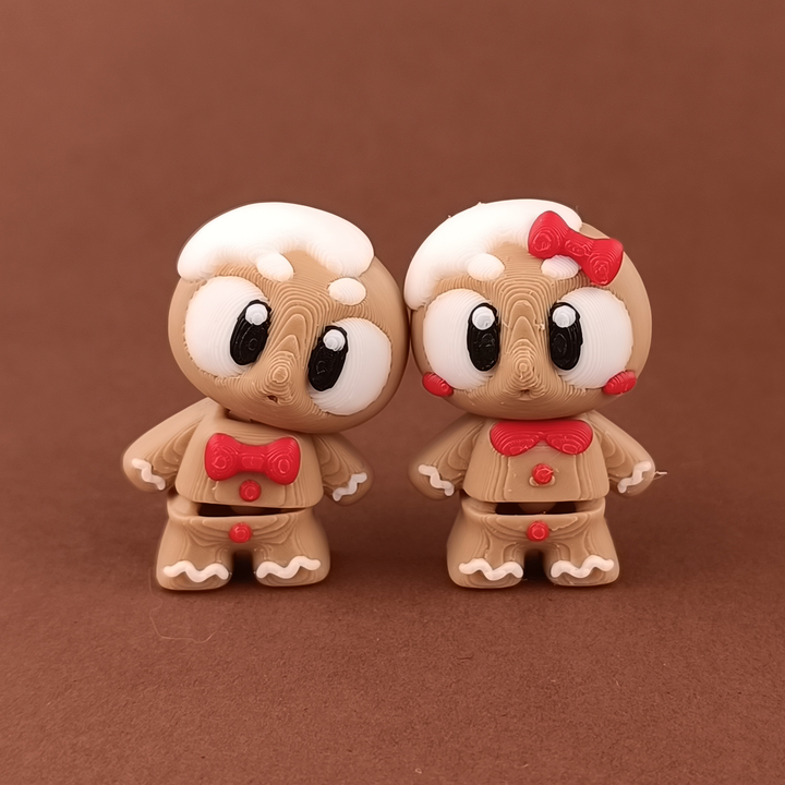Flexi Baby Gingerbread Men – 3D Printed, Articulated, and Super Wiggly