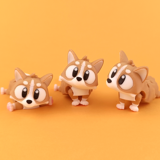 Flexi Baby Corgi – 3D Printed, Articulated, and Super Wiggly