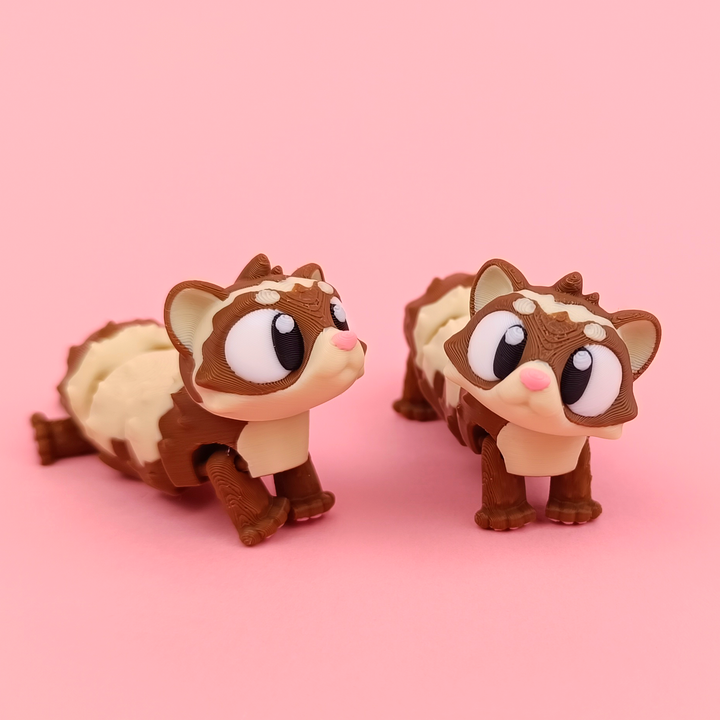 Flexi Baby Ferret – 3D Printed, Articulated, and Super Wiggly