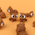 Load image into Gallery viewer, Flexi Baby Bear – 3D Printed, Articulated, and Super Wiggly
