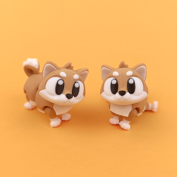 Flexi Baby Shiba Inu – 3D Printed, Articulated, and Super Wiggly