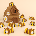 Load image into Gallery viewer, Flexi Baby Bee – 3D Printed, Articulated, and Super Wiggly
