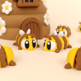 Load image into Gallery viewer, Flexi Baby Bee – 3D Printed, Articulated, and Super Wiggly
