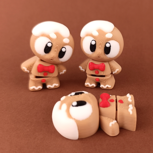 Flexi Baby Gingerbread Men – 3D Printed, Articulated, and Super Wiggly
