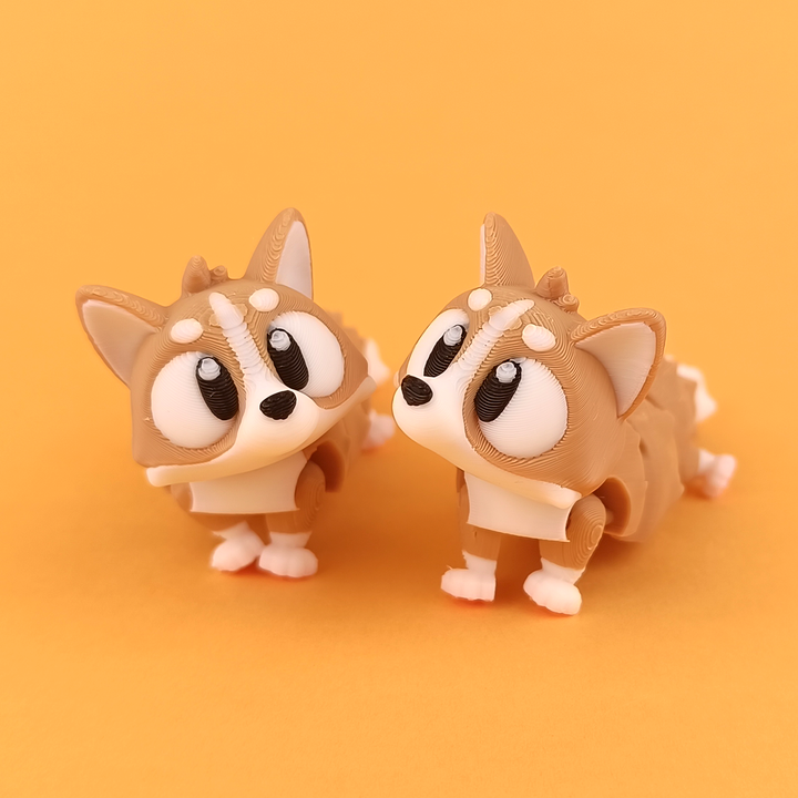Flexi Baby Corgi – 3D Printed, Articulated, and Super Wiggly
