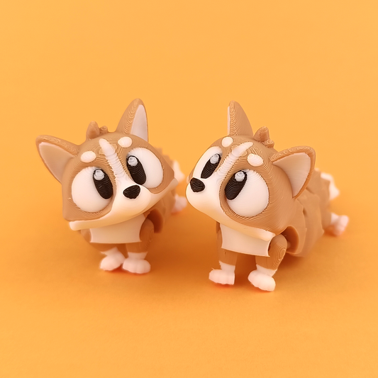 Flexi Baby Corgi – 3D Printed, Articulated, and Super Wiggly