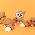 Load image into Gallery viewer, Flexi Baby Corgi – 3D Printed, Articulated, and Super Wiggly
