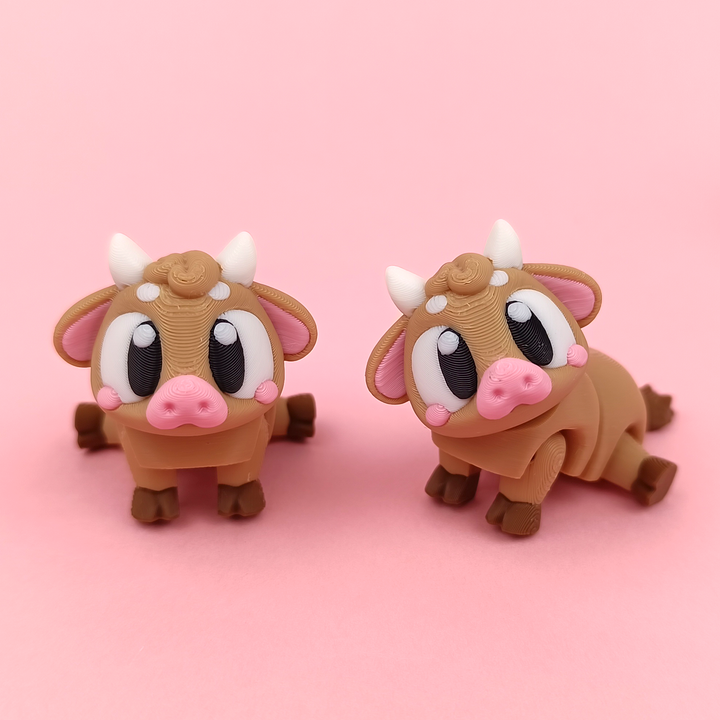 Flexi Baby Cow – 3D Printed, Articulated, and Super Wiggly