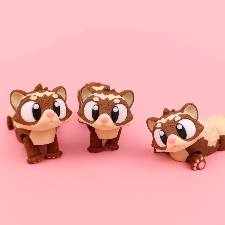 Flexi Baby Ferret – 3D Printed, Articulated, and Super Wiggly