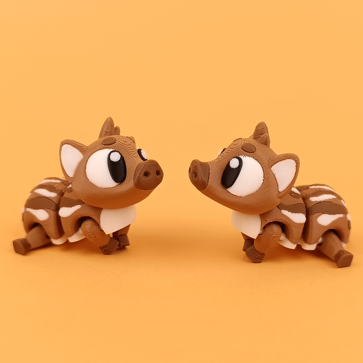 Flexi Baby Boar – 3D Printed, Articulated, and Super Wiggly