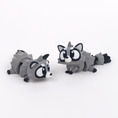Load image into Gallery viewer, Flexi Baby Raccoon – 3D Printed, Articulated, and Super Wiggly
