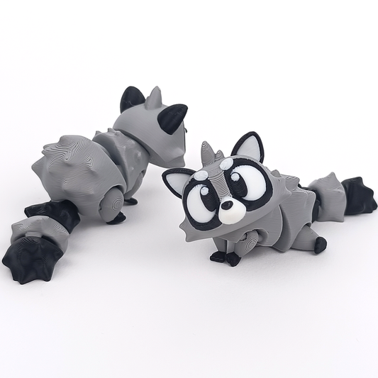 Flexi Baby Raccoon – 3D Printed, Articulated, and Super Wiggly