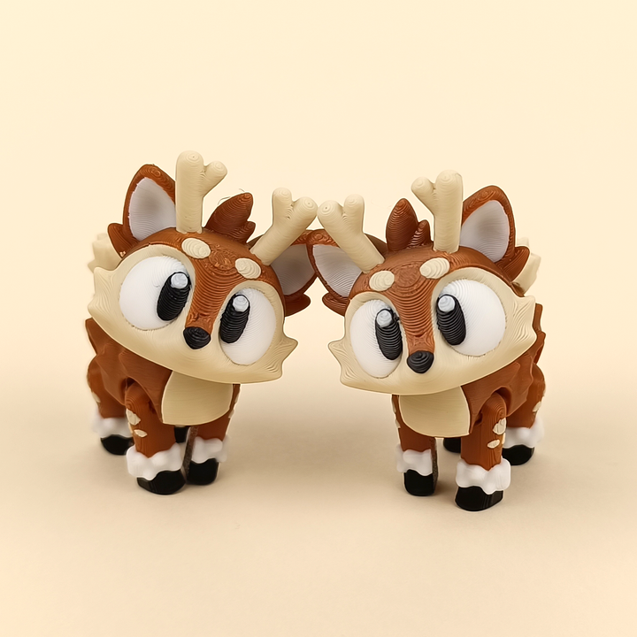 Flexi Baby Christmas Reindeer – 3D Printed, Articulated, and Super Wiggly