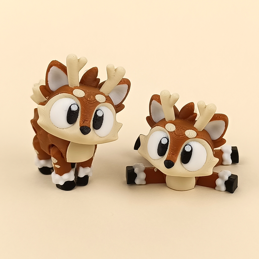 Flexi Baby Christmas Reindeer – 3D Printed, Articulated, and Super Wiggly