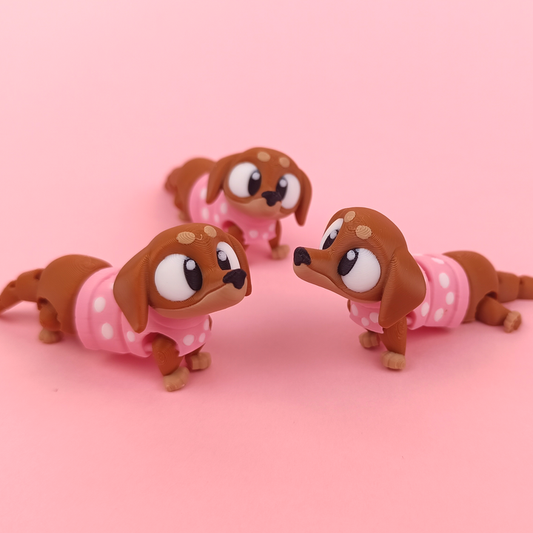 Flexi Baby Dachshund – 3D Printed, Articulated, and Super Wiggly
