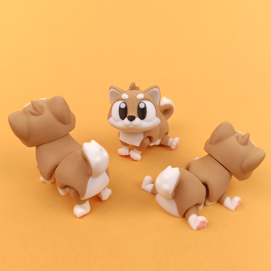 Flexi Baby Shiba Inu – 3D Printed, Articulated, and Super Wiggly