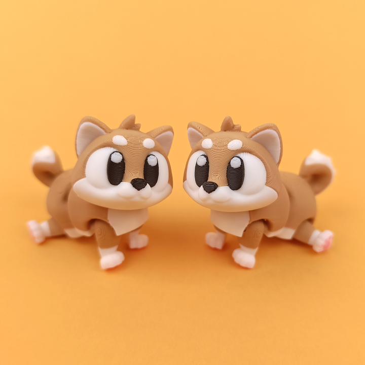 Flexi Baby Shiba Inu – 3D Printed, Articulated, and Super Wiggly