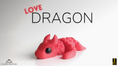 Load image into Gallery viewer, Tiny Love Dragon – 3D Printed, Articulated, and Super Wiggly
