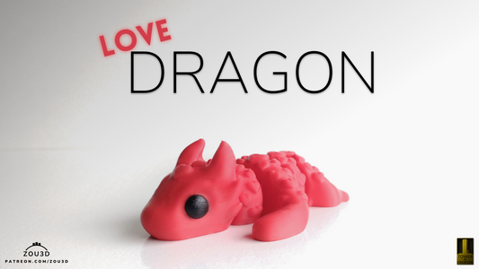 Tiny Love Dragon – 3D Printed, Articulated, and Super Wiggly