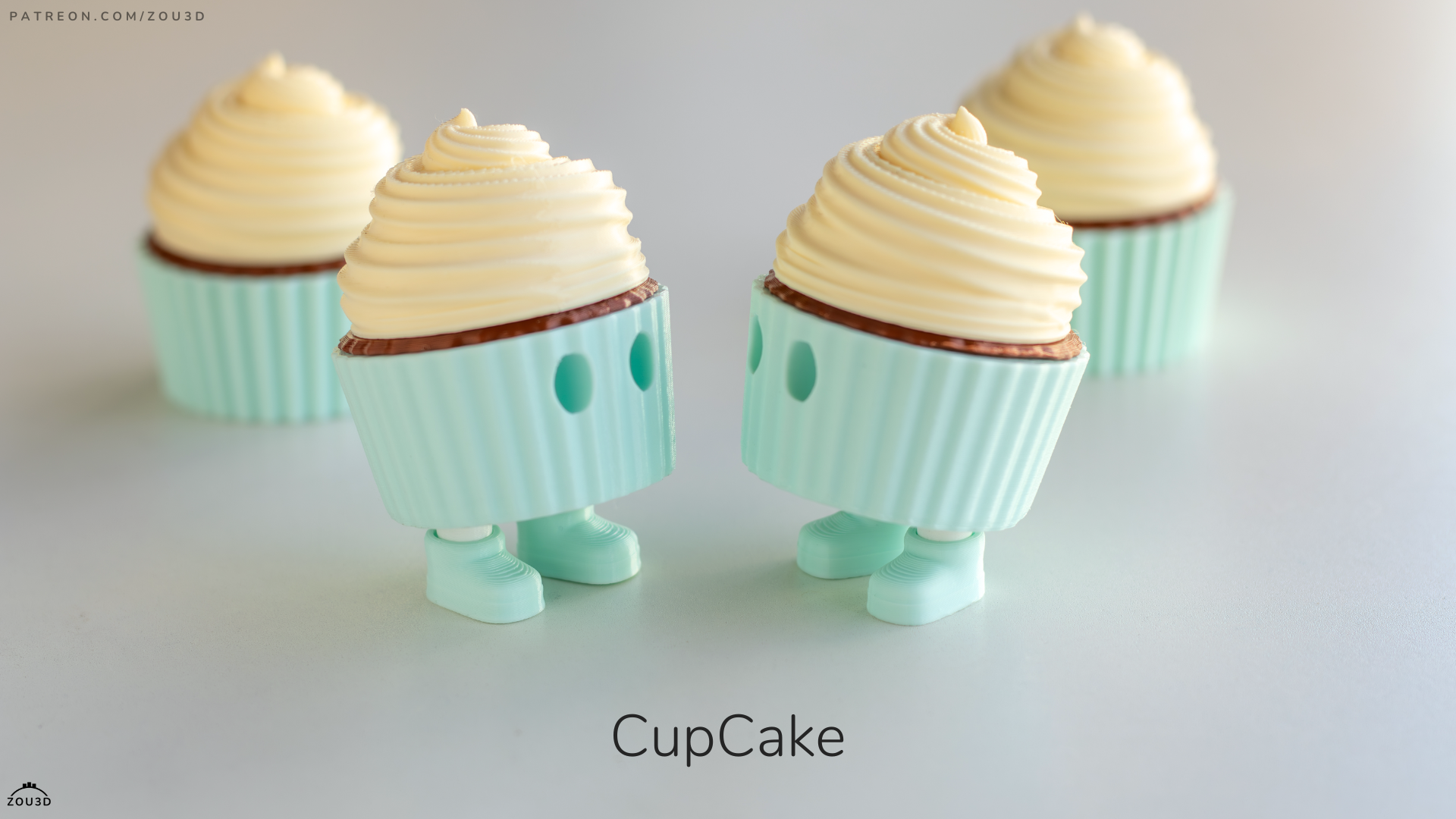 Tiny Cupcake – 3D Printed, Articulated, and Super Wiggly