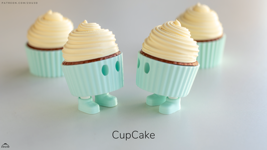 Tiny Cupcake – 3D Printed, Articulated, and Super Wiggly