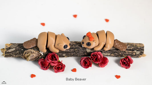 Tiny Beavers – 3D Printed, Articulated, and Super Wiggly