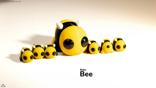Tiny Bee – 3D Printed, Articulated, and Super Wiggly