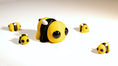 Load image into Gallery viewer, Krew3D Printables - Tiny Bee - 3D Printed, Articulated, and Super Wiggly | 3D Printed Flexible Fidget Collectible Gift for Kids & Adults | ZOU3D
