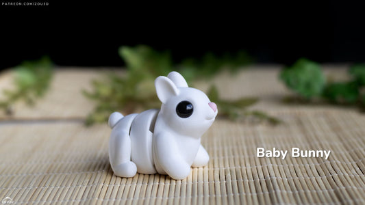 Tiny Bunny – 3D Printed, Articulated, and Super Wiggly