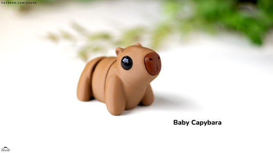 Tiny Capybara – 3D Printed, Articulated, and Super Wiggly