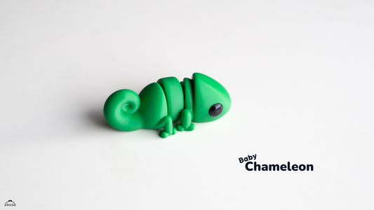 Tiny Chameleon – 3D Printed, Articulated, and Super Wiggly