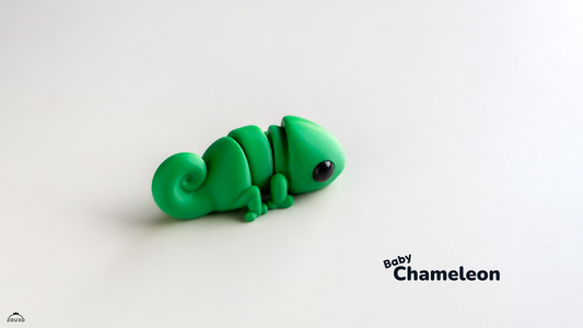Tiny Chameleon – 3D Printed, Articulated, and Super Wiggly