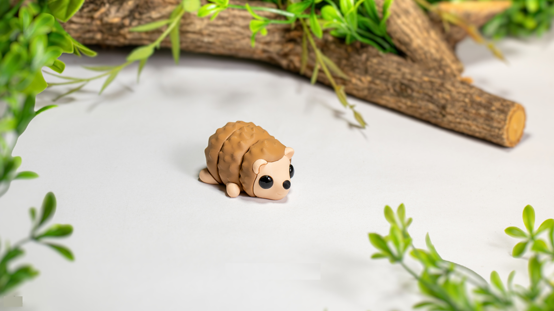 Krew3D Printables - Tiny Hedgehog - 3D Printed, Articulated, and Super Wiggly | 3D Printed Flexible Fidget Collectible Gift for Kids & Adults | ZOU3D