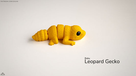 Tiny Leopard Gecko – 3D Printed, Articulated, and Super Wiggly