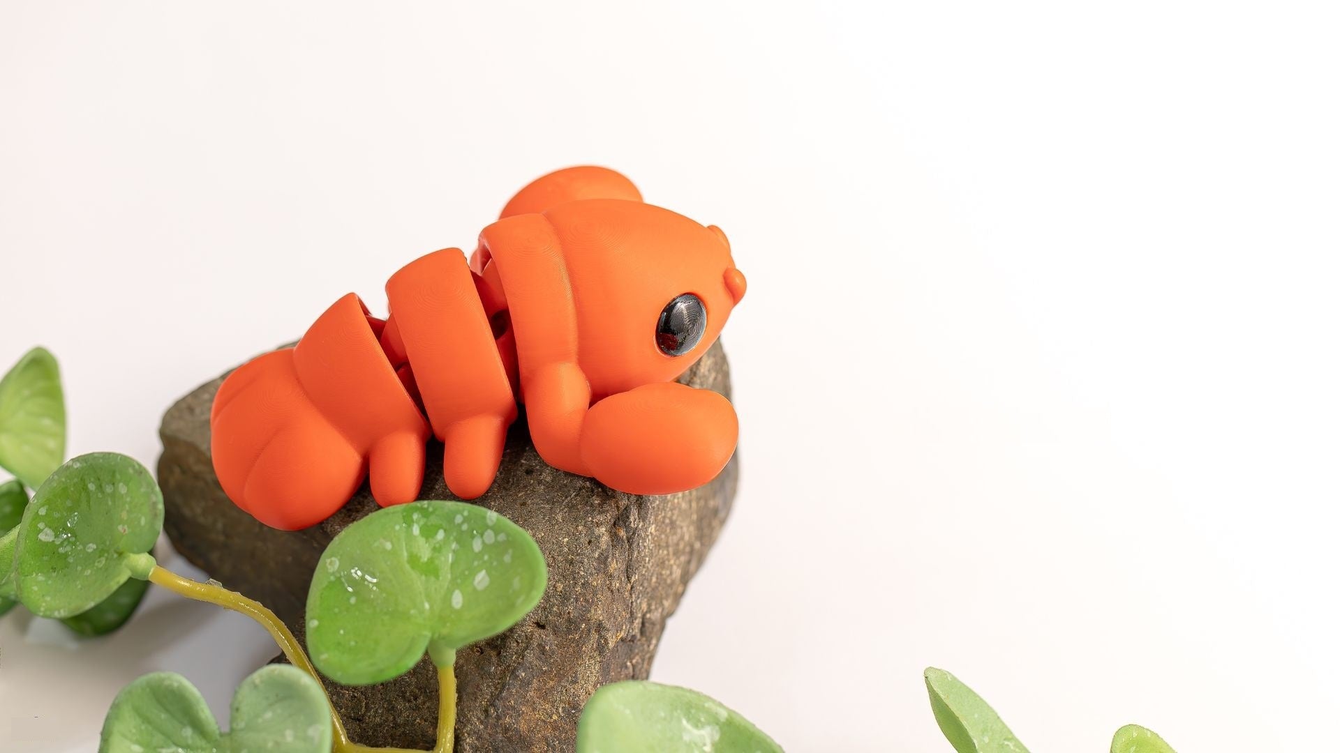 Krew3D Printables - Tiny Lobster - 3D Printed, Articulated, and Super Wiggly | 3D Printed Flexible Fidget Collectible Gift for Kids & Adults | ZOU3D
