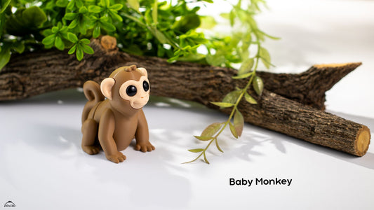 Tiny Monkey – 3D Printed, Articulated, and Super Wiggly