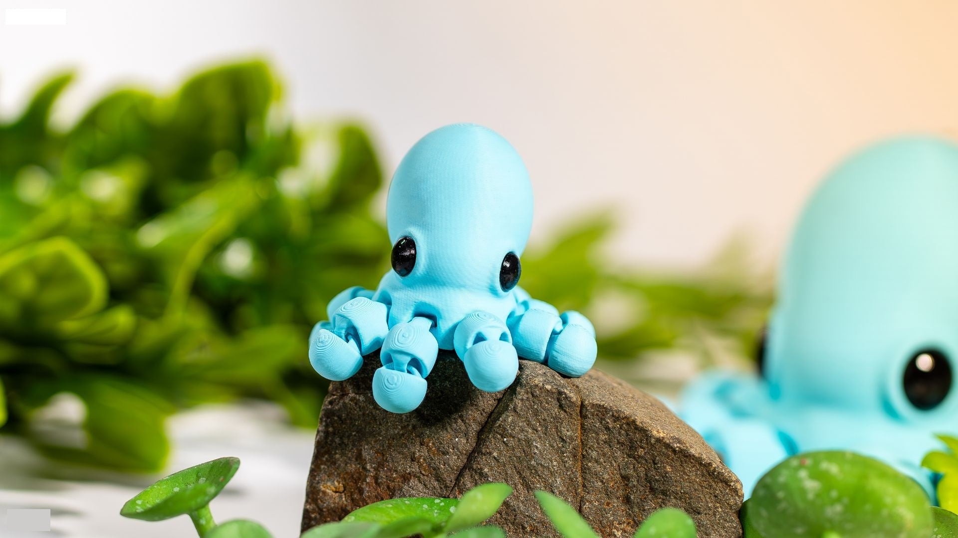 Krew3D Printables - Tiny Octopus - 3D Printed, Articulated, and Super Wiggly | 3D Printed Flexible Fidget Collectible Gift for Kids & Adults | ZOU3D