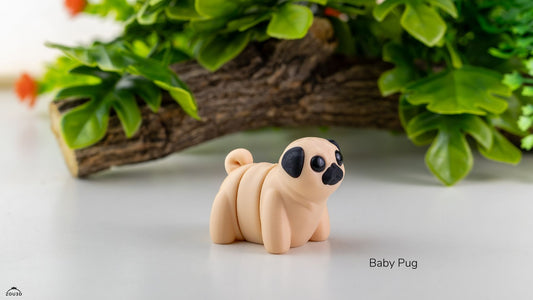 Tiny Pug – 3D Printed, Articulated, and Super Wiggly