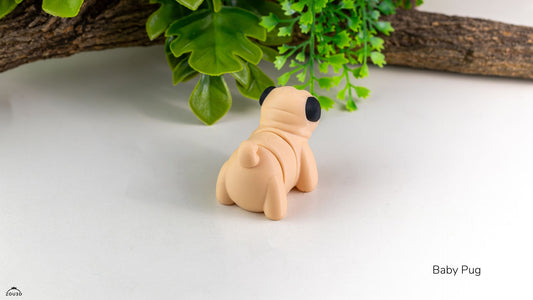 Tiny Pug – 3D Printed, Articulated, and Super Wiggly