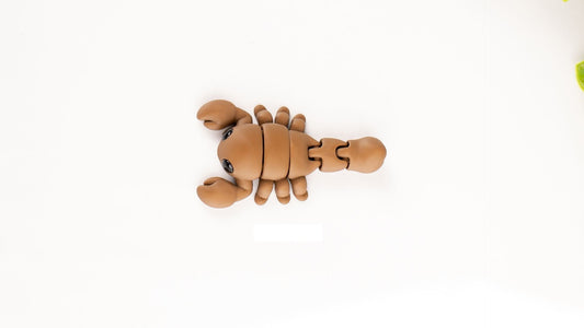 Krew3D Printables - Tiny Baby Articulated Scorpion - Tiny but Fierce! | 3D Printed Flexible Fidget Collectible Gift for Kids & Adults | ZOU3D