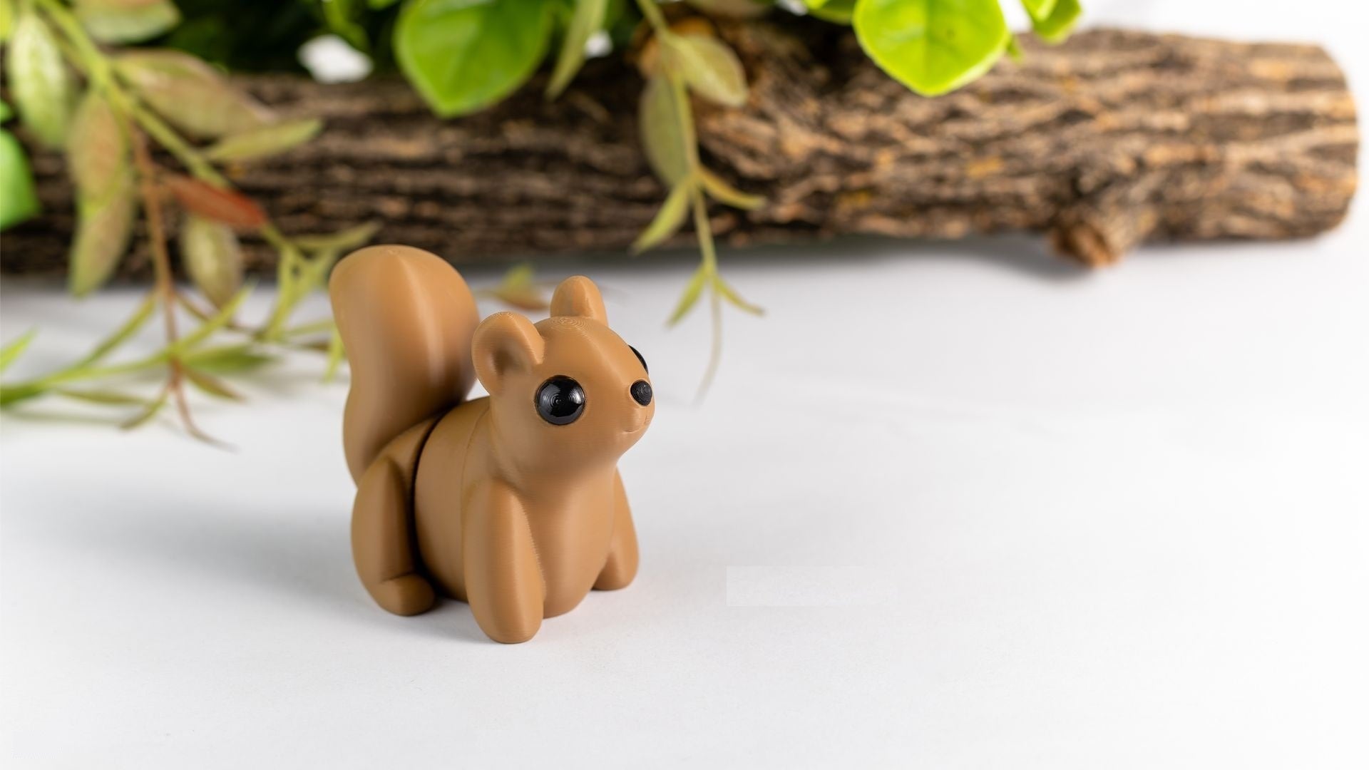 Krew3D Printables - Tiny Squirrel - 3D Printed, Articulated, and Super Wiggly | 3D Printed Flexible Fidget Collectible Gift for Kids & Adults | ZOU3D