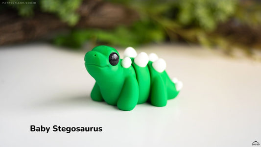 Tiny Stegosaurus – 3D Printed, Articulated, and Super Wiggly