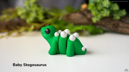 Tiny Stegosaurus – 3D Printed, Articulated, and Super Wiggly