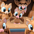Load image into Gallery viewer, Flexi Bat & Cave Showcase – Spooky Cute Collectible
