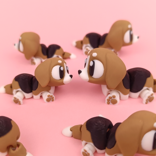 Flexi Baby Beagle – 3D Printed, Articulated, and Super Wiggly