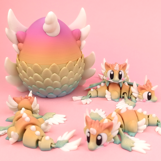 Flexi Baby Celestial Dragon – 3D Printed, Articulated, and Super Wiggly