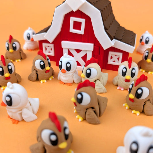 Chicken & Duck with Barn Showcase – Farmyard Fun in Mini Form