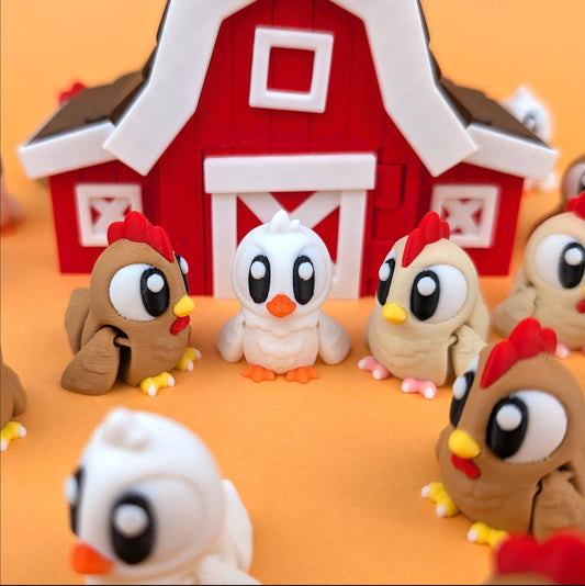 Chicken & Duck with Barn Showcase – Farmyard Fun in Mini Form