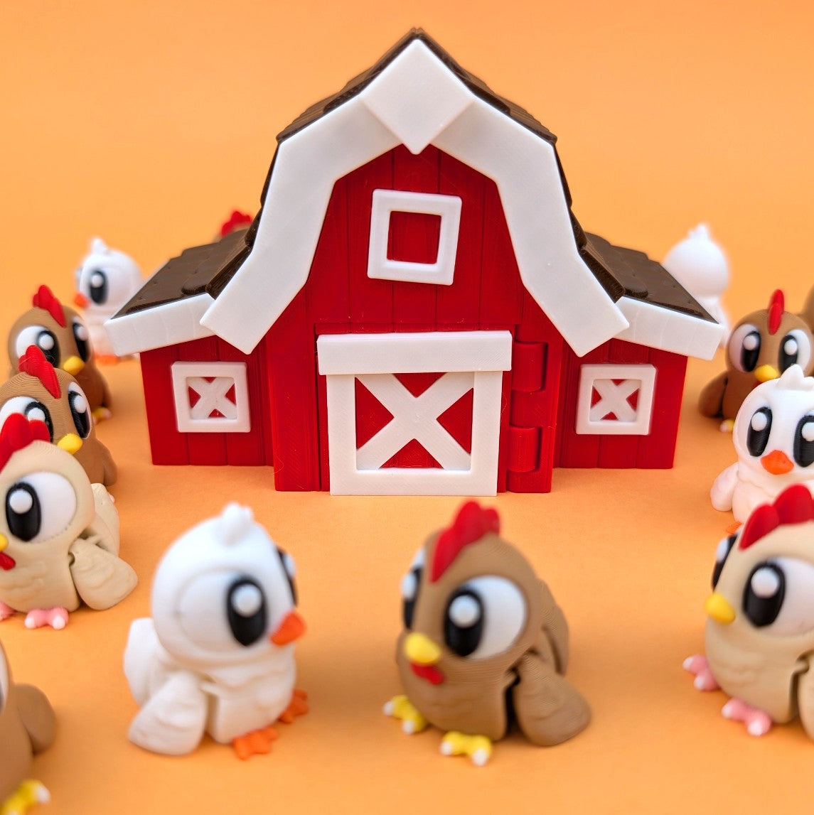 Chicken & Duck with Barn Showcase – Farmyard Fun in Mini Form